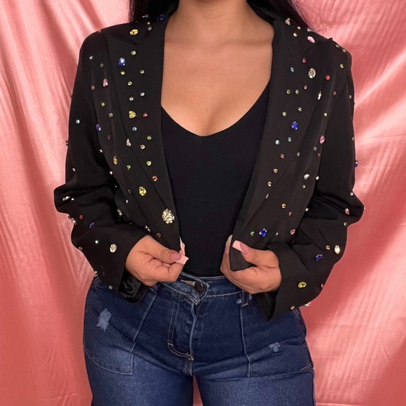 Black Blazer with beading - Picture 1 of 2